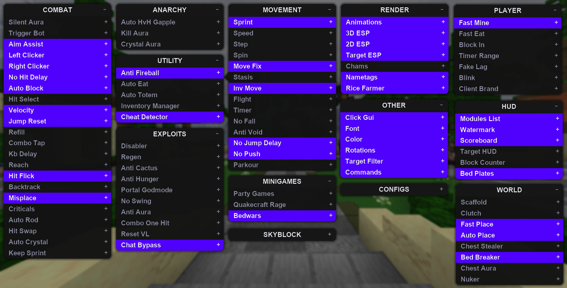 Preview of the Click GUI